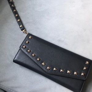 Black Studded Wristlet
